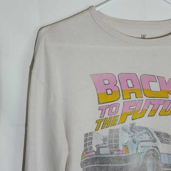 Gap Kids White "Back To The Future" Long Sleeve TShirt -XLarge (fits Ladies Med) - Picture 2 of 13